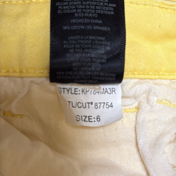 Kut From The Kloth MIA Sunny Yellow Toothpick Skinny Pants 5-Pocket Jeans Sz 6 - Picture 10 of 11